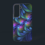 Colourful Luminous Abstract Blue Pink Green Fracta Samsung Galaxy Case<br><div class="desc">Unique fractal art,  modern,  abstract and luminous.
Design for your Samsung Galaxy S22 case and more.</div>