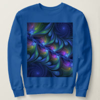 Colourful Luminous Abstract Blue Pink Green Fracta
