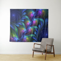 Colourful Luminous Abstract Blue Pink Green Fracta