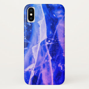 Colourful Luminous Abstract Blue White Navy Leggin iPhone X Case
