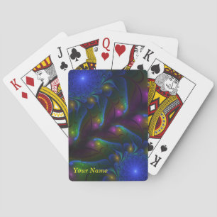 Colourful Luminous Abstract Modern Fractal Art Nam Playing Cards