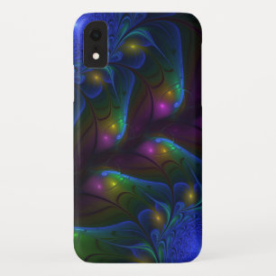 Colourful Luminous Abstract Modern Trippy Fractal iPhone XR Case