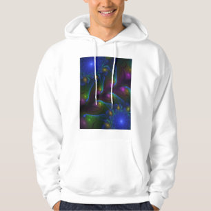 Colourful Luminous Abstract Modern Trippy Fractal Hoodie