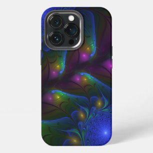 Colourful Luminous Abstract Modern Trippy Fractal iPhone 13 Pro Case