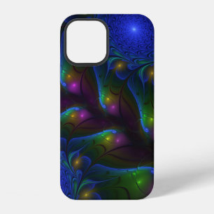 Colourful Luminous Abstract Modern Trippy Fractal iPhone 12 Case
