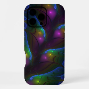 Colourful Luminous Abstract Modern Trippy Fractal iPhone 16 Pro Max Case