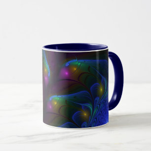Colourful Luminous Abstract Modern Trippy Fractal Mug