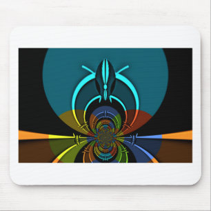 Colourful Maasai Shield Design Mouse Pad