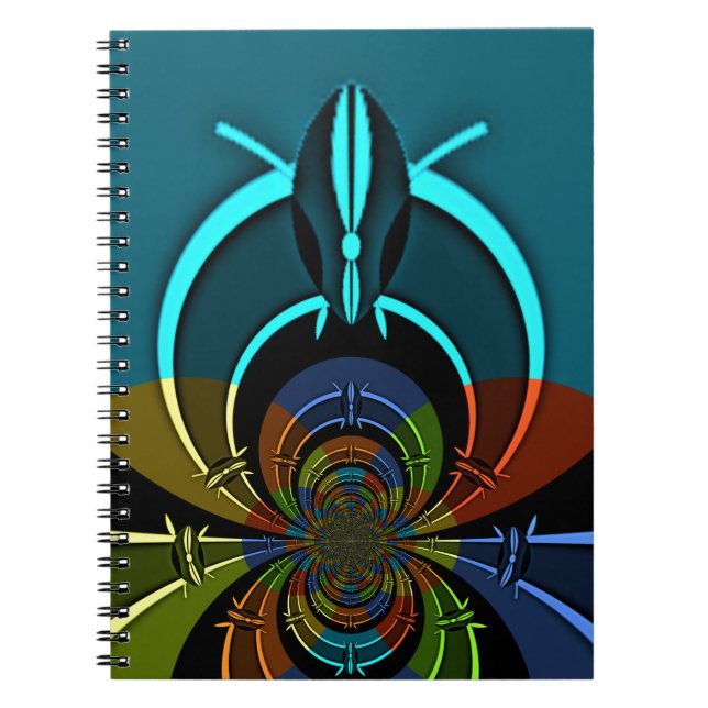 Colourful Maasai Shield Design Notebook (Front)