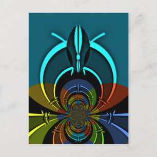 Colourful Maasai Shield Design Postcard