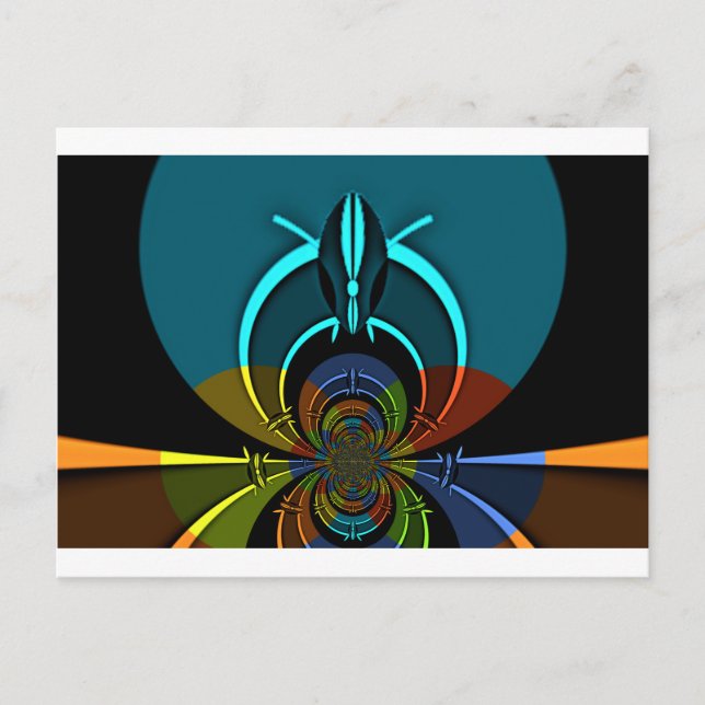 Colourful Maasai Shield Design Postcard (Front)