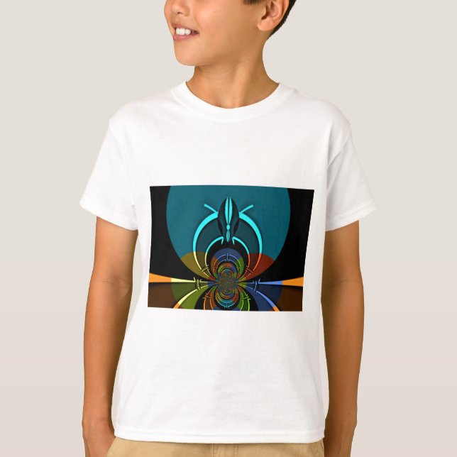 Colourful Maasai Shield Design T-Shirt (Front)