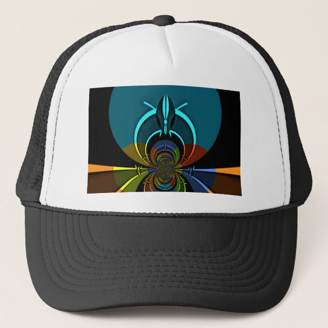 Colourful Maasai Shield Design Trucker Hat (Front)