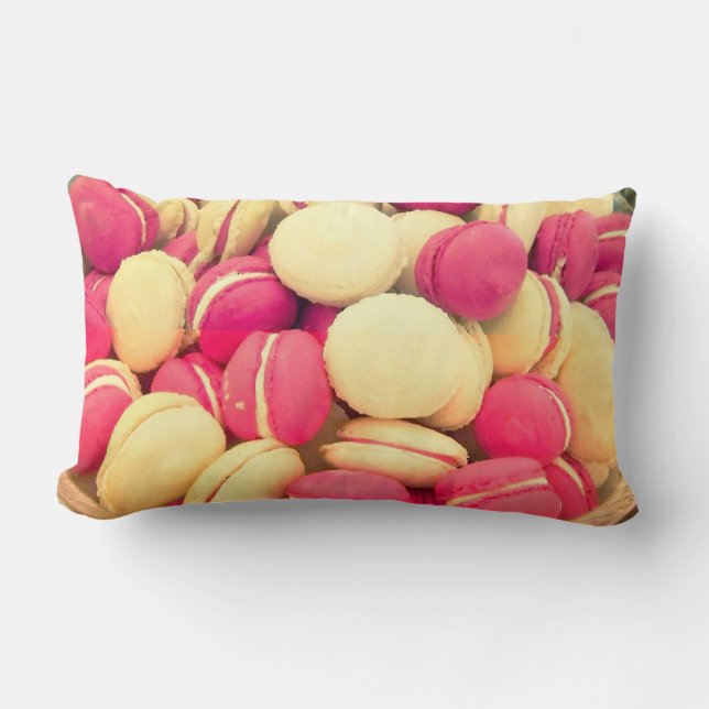 Colourful macaron macaroons sweet pillow cushion (Front)