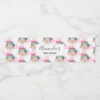 Colourful Macarons and Flowers Watercolor Pattern