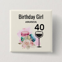 Colourful Macarons and Wine Birthday Girl