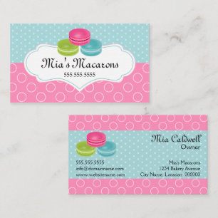 Colourful Macarons Bakery Business Card