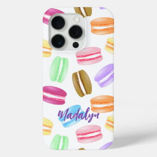 colourful macarons pattern iPhone 15 pro case
