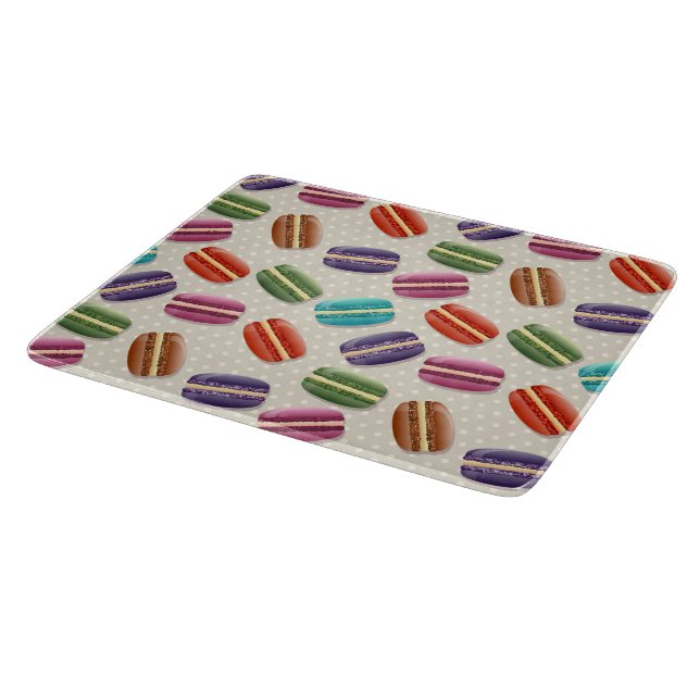 Colourful macarons pattern cutting board (Corner)
