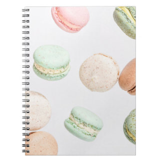 Colourful Macarons: Sweet Falling Pattern. Notebook