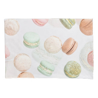 Colourful Macarons: Sweet Falling Pattern. Pillowcase