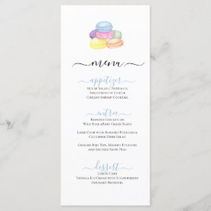 Colourful Macaroon Cookies Illustration Menu