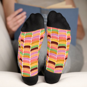 Colourful Macaroon Stacks Pattern Socks