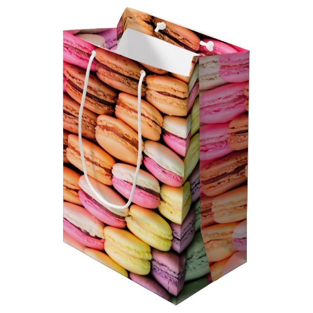 Colourful Macaroons Medium Gift Bag (Front Angled)