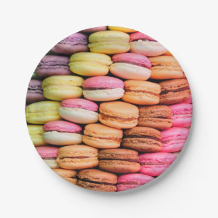 Colourful Macaroons Paper Plate