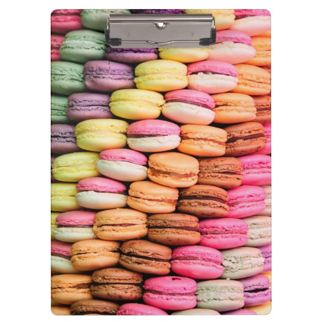 Colourful Macaroons Quirky Clipboard (Front)