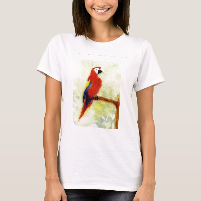 Colourful Macaw Bird T-Shirt (Front)