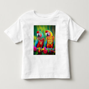 Colourful Macaw Birds On The Branch-67859 Toddler T-Shirt
