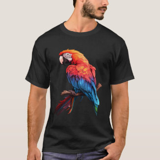 Colourful Macaw Parrot Bird Lover - Ornithology Pa T-Shirt