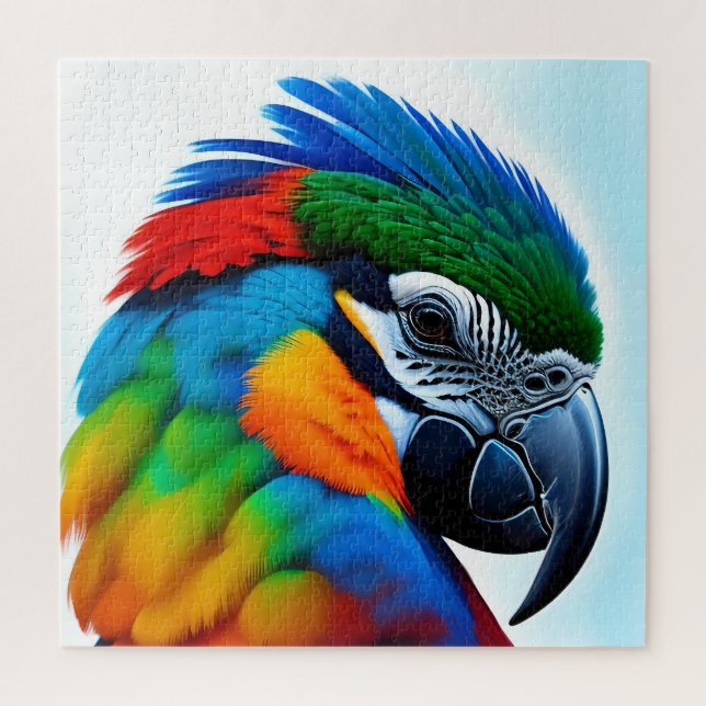 Colourful Macaw Parrot Bird Painting Jigsaw Puzzle (Vertical)