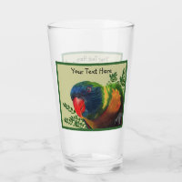 Colourful Macaw Parrot Green Leaves Border