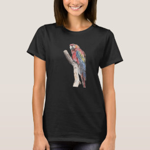 Colourful Macaw Parrot Watercolor T-Shirt