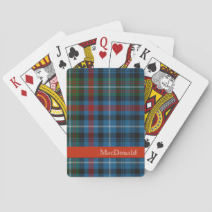 Colourful MacDonald Tartan Plaid Playing Cards