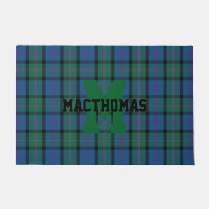 Colourful MacThomas Plaid Monogrammed Door Mat