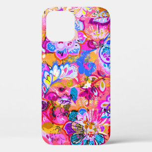 Colourful magic abstract floral iPhone 12 pro case