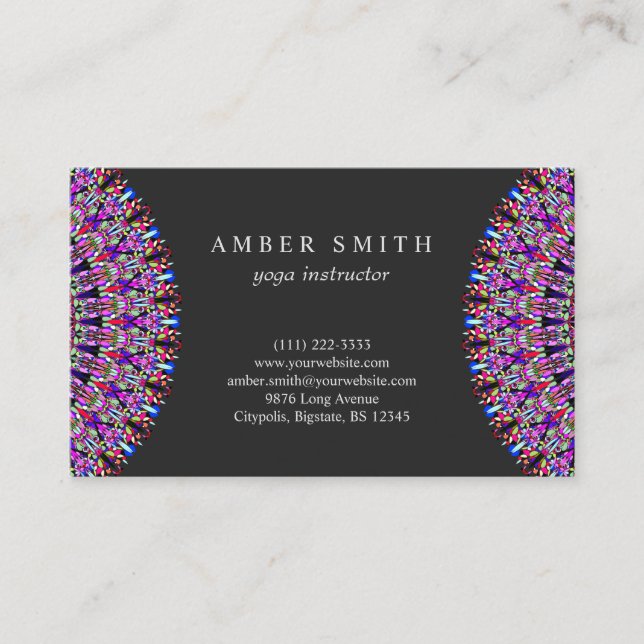 Colourful Magic Mandala Business Card (Front)