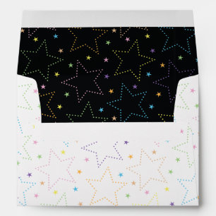 Colourful Magical Starry Night Sky Pattern Envelope