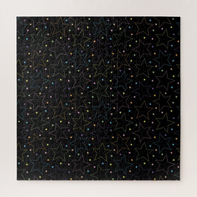 Colourful Magical Starry Night Sky Pattern Jigsaw Puzzle (Vertical)