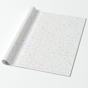Colourful Magical Starry Night Sky Pattern Wrapping Paper
