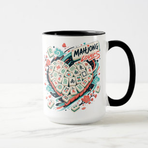 Colourful Mahjong Tiles Asian Game Night Design Mug