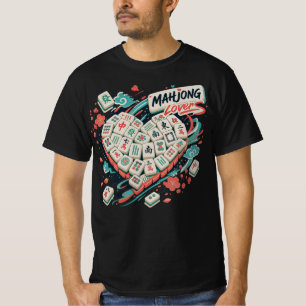 Colourful Mahjong Tiles Asian Game Night Design T-Shirt