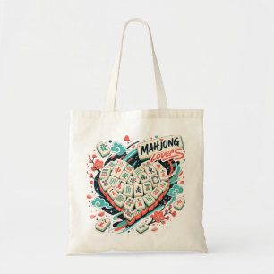 Colourful Mahjong Tiles Asian Game Night Design Tote Bag