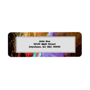 Colourful mailing label return address label
