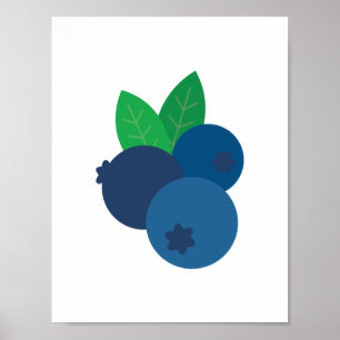 Colourful Maine Blueberries Poster