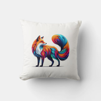 Colourful Majestic Fox Pillow