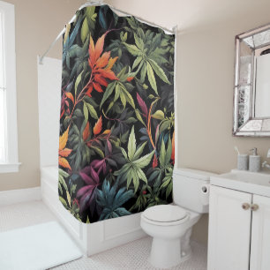Colourful Majorana Leaves – Nature-Inspired Shower Curtain
